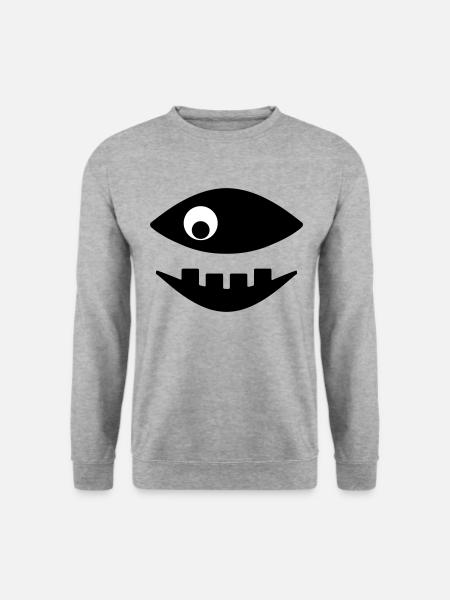 Fish shows teeth - Unisex Sweatshirt - salt & pepper