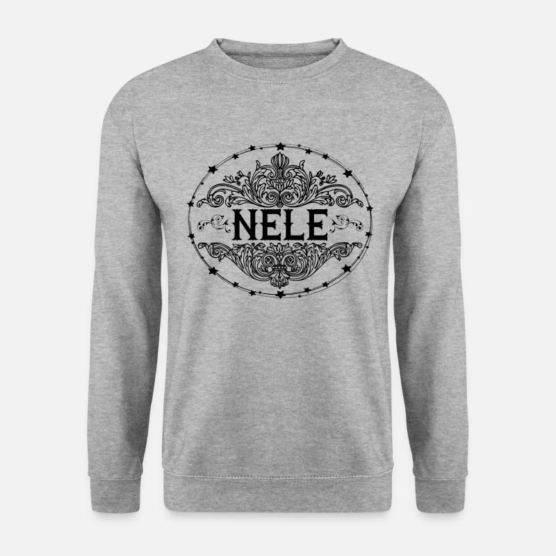 Nele - Unisex Pullover - Weißgrau meliert