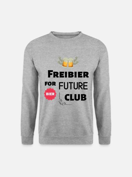 Freibier for Future Club - Unisex Pullover - Weißgrau meliert