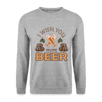 Beer boozing party saying Mallorca - Unisex Sweatshirt - salt & pepper - Front - Alina (178cm) & Michal (187cm)