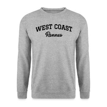 WESTKÜSTE Rennes - Unisex Pullover - Weißgrau meliert - Vorne - Alina (178cm) & Michal (187cm)