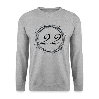 22 - Unisex Sweatshirt - salt & pepper - Front - Alina (178cm) & Michal (187cm)