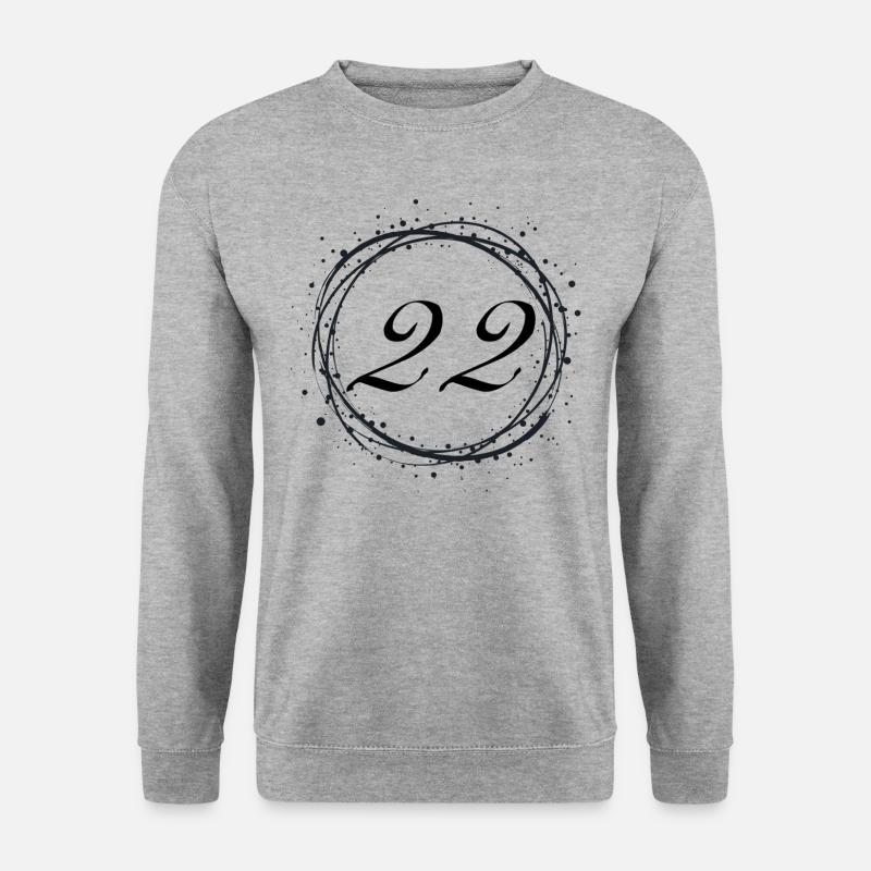22 - Unisex Pullover - Weißgrau meliert