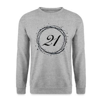 21 - Sweat-shirt Unisexe - gris chiné - Devant - Alina (178cm) & Michal (187cm)