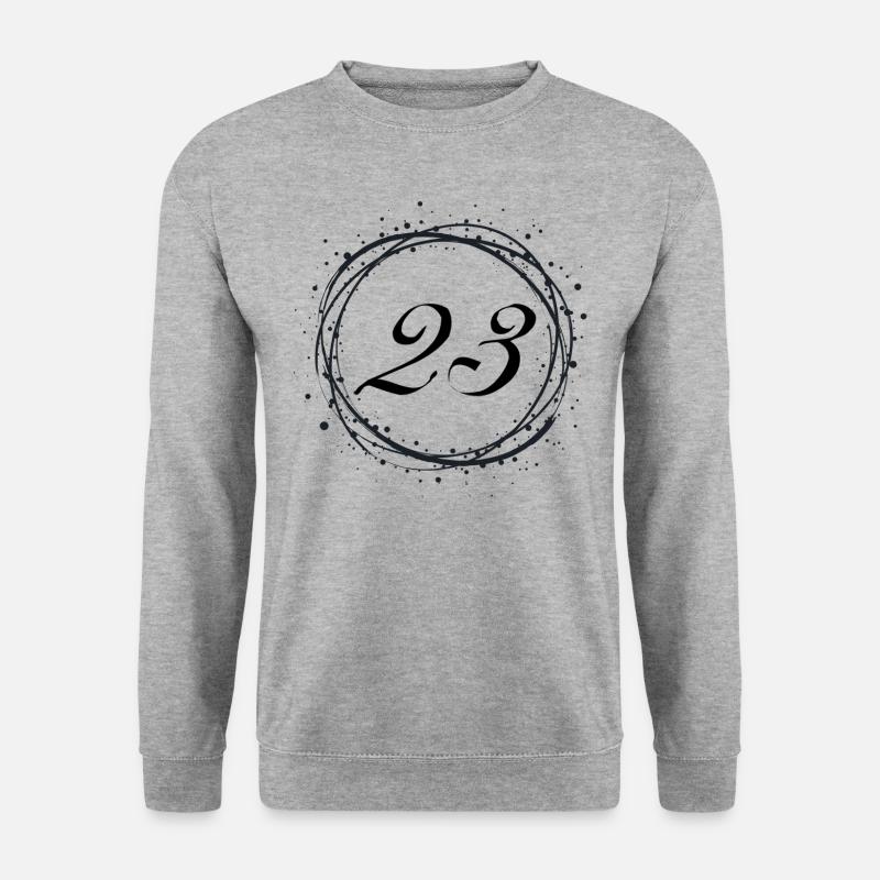 23 - Unisex Pullover - Weißgrau meliert