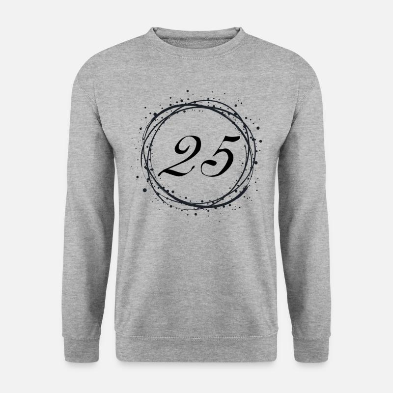 25 - Unisex Pullover - Weißgrau meliert