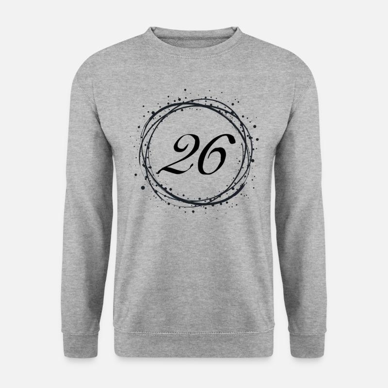 26 - Unisex Pullover - Weißgrau meliert