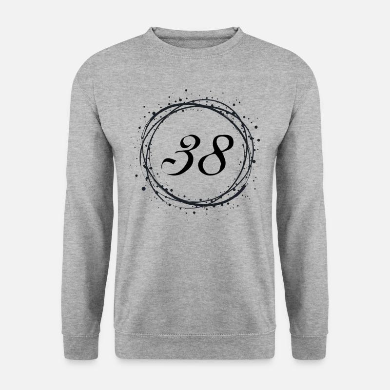 38 - Unisex Pullover - Weißgrau meliert