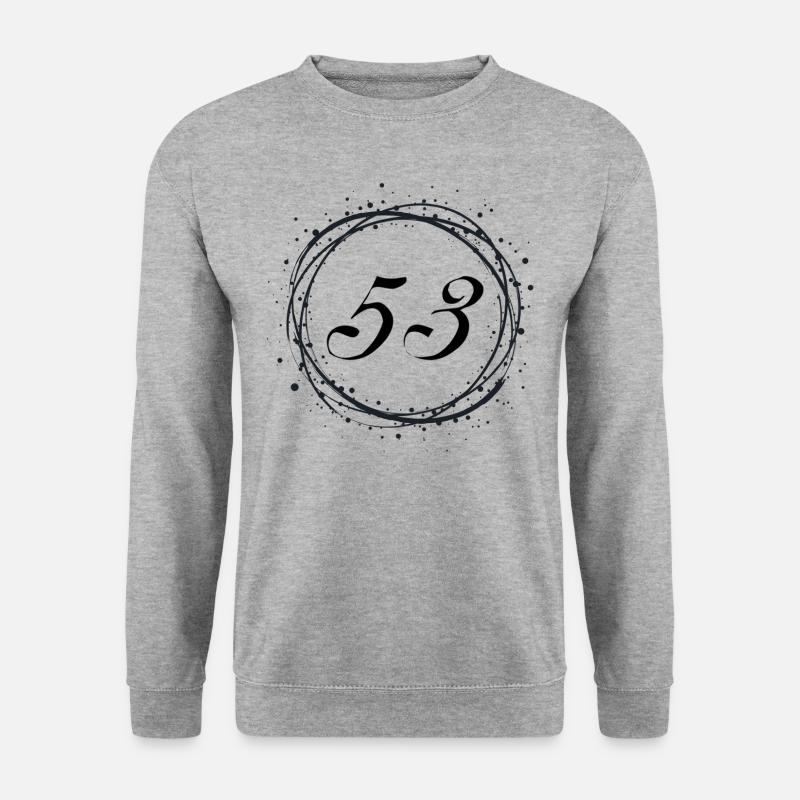 53 - Unisex Pullover - Weißgrau meliert