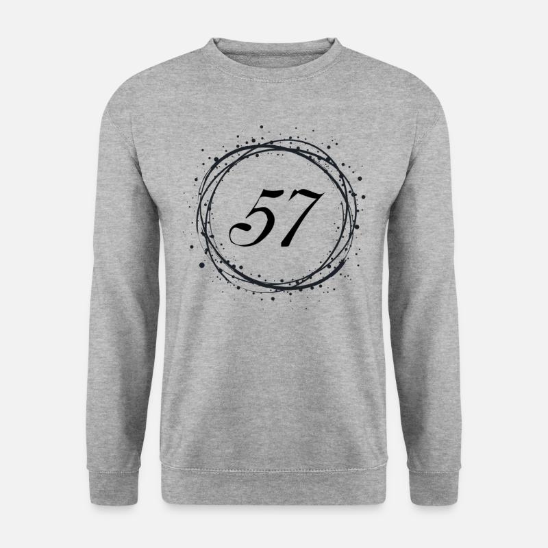 57 - Unisex Pullover - Weißgrau meliert
