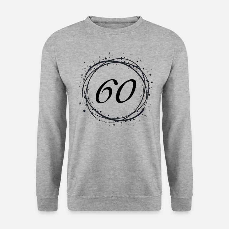 60 - Unisex Pullover - Weißgrau meliert