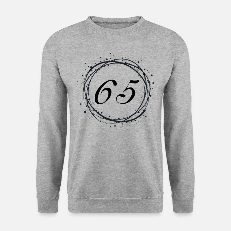 65 - Unisex Pullover - Weißgrau meliert