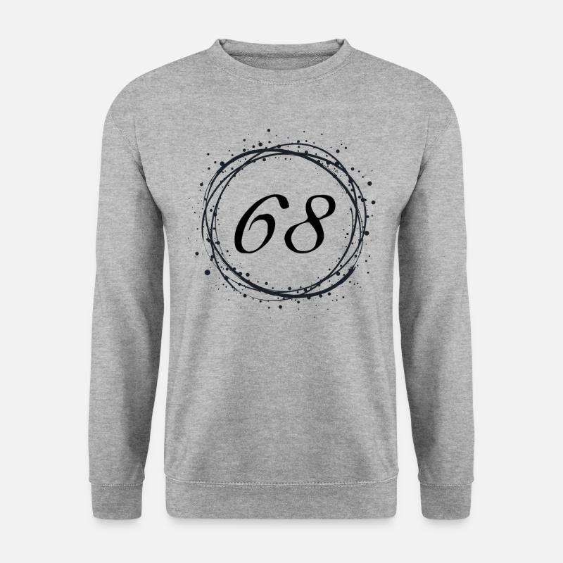 68 - Unisex Pullover - Weißgrau meliert