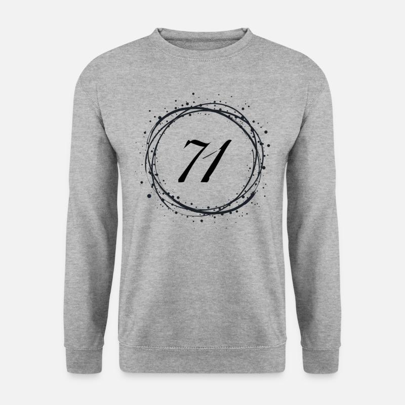 71 - Unisex Pullover - Weißgrau meliert