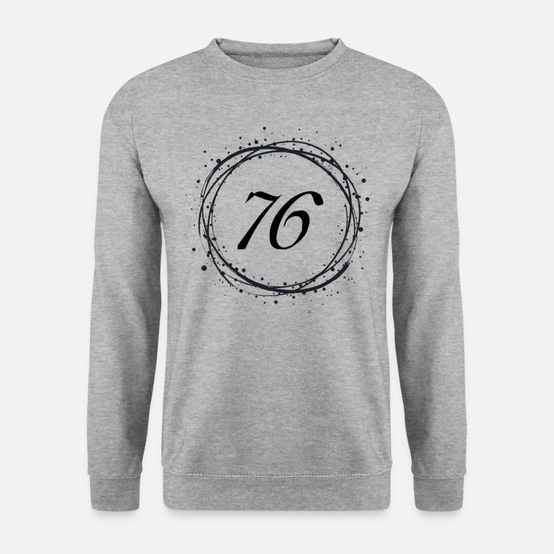 76 - Unisex Pullover - Weißgrau meliert