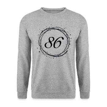 86 - Unisex Pullover - Weißgrau meliert - Vorne - Alina (178cm) & Michal (187cm)