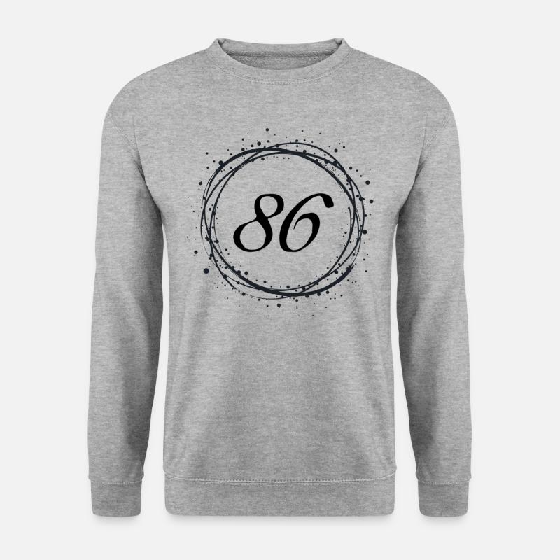86 - Unisex Pullover - Weißgrau meliert