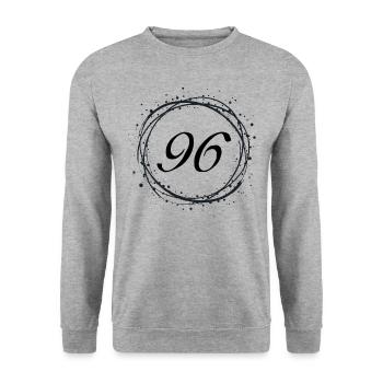 96 - Unisex Pullover - Weißgrau meliert - Vorne - Alina (178cm) & Michal (187cm)