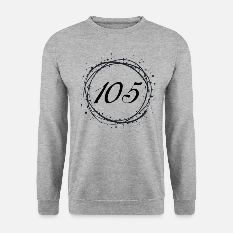 105 - Unisex Pullover - Weißgrau meliert