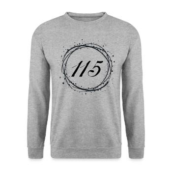 115 - Unisex Sweatshirt - salt & pepper - Front - Alina (178cm) & Michal (187cm)