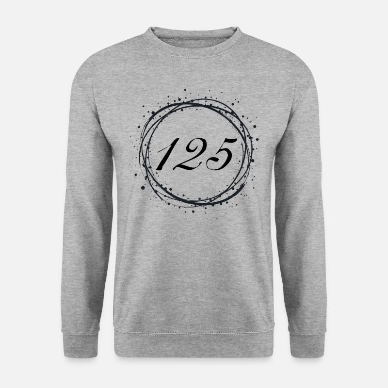125 - Unisex Pullover - Weißgrau meliert
