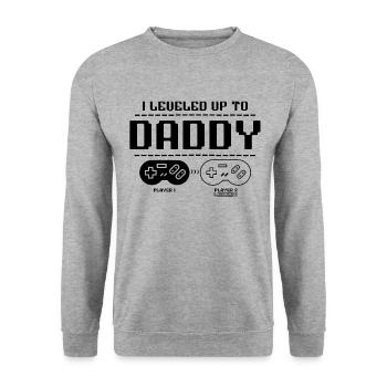 Promu papa en 2025 - Sweat-shirt Unisexe - gris chiné - Devant - Alina (178cm) & Michal (187cm)
