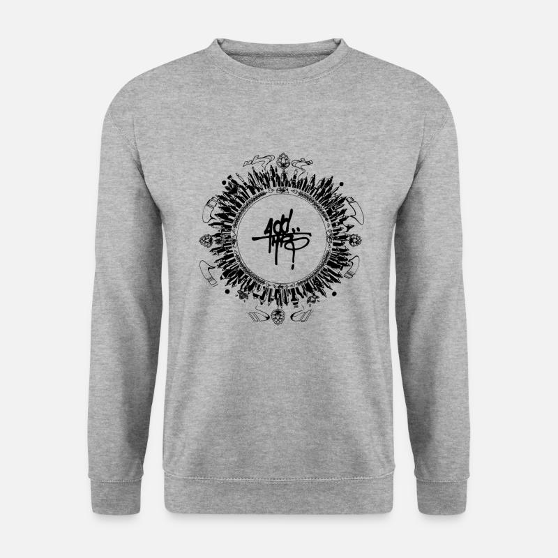 AddThis Circle - Unisex Pullover - Weißgrau meliert