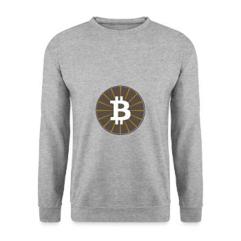 Bitcoin for all - Unisex Sweatshirt - salt & pepper - Front - Alina (178cm) & Michal (187cm)