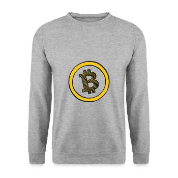 Bitcoin for ever - Unisex Sweatshirt - salt & pepper - Front - Alina (178cm) & Michal (187cm)