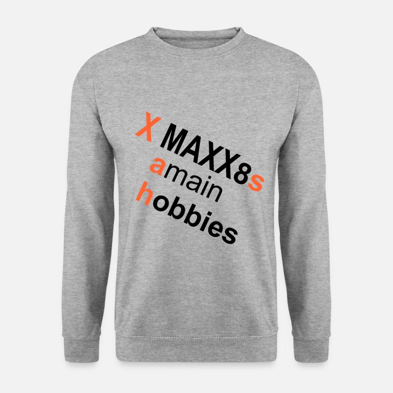 X-Maxx 8s Traxxas RC Hobby Männersache - Unisex Pullover - Weißgrau meliert
