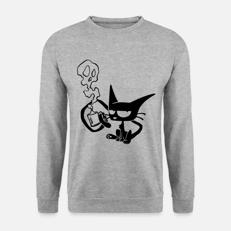 Coffee Cat - Unisex Sweatshirt - salt & pepper