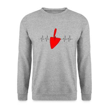 Trowel - Unisex Sweatshirt - salt & pepper - Front - Alina (178cm) & Michal (187cm)