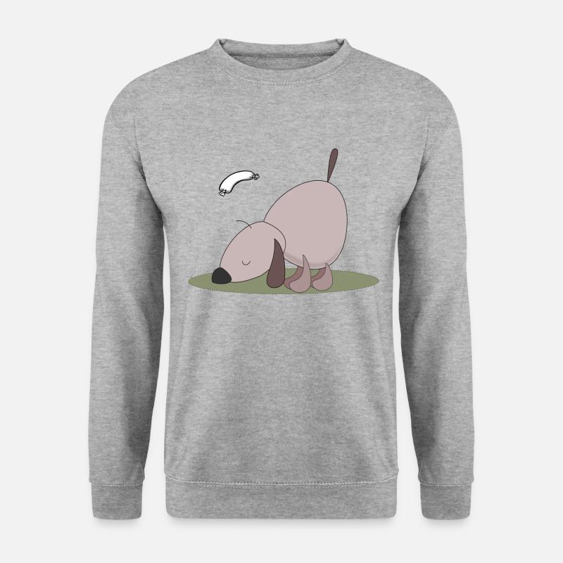 Food Contest Hund - Unisex Pullover - Weißgrau meliert