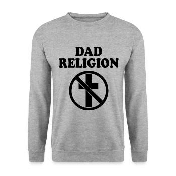 Dad religion - Unisex Sweatshirt - salt & pepper - Front - Alina (178cm) & Michal (187cm)