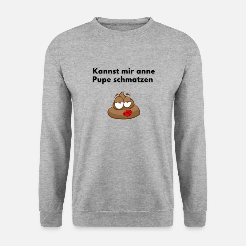 Pupe schmatzen - Unisex Pullover - Weißgrau meliert