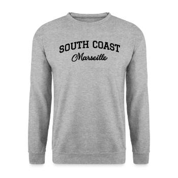 SOUTH COAST Marseille - Sweat-shirt Unisexe - gris chiné - Devant - Alina (178cm) & Michal (187cm)