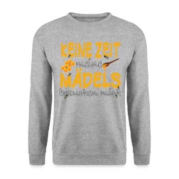 Beekeeping Bee beekeeper Honey Dealer Zeidler Bienen - Unisex Sweatshirt - salt & pepper - Front - Alina (178cm) & Michal (187cm)