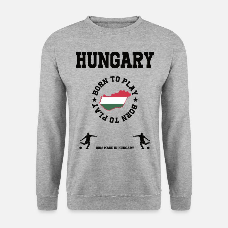 Ungarn - Unisex Pullover - Weißgrau meliert