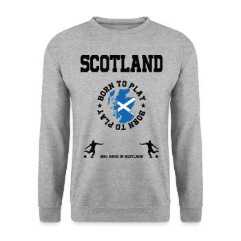 Scotland - Unisex Sweatshirt - salt & pepper - Front - Alina (178cm) & Michal (187cm)