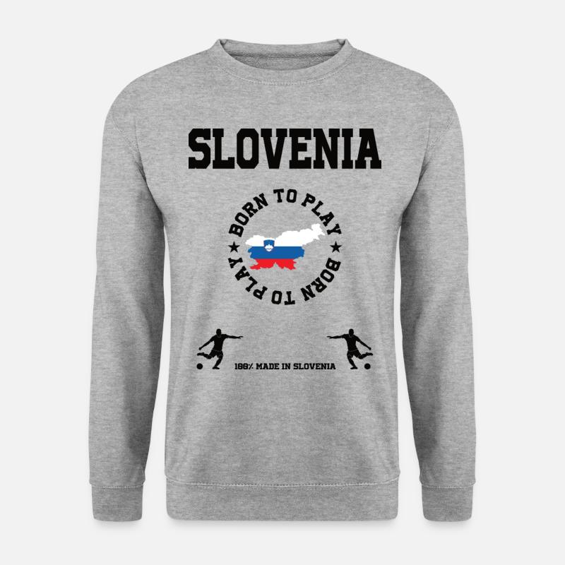 Slowenien - Unisex Pullover - Weißgrau meliert