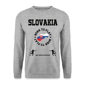 Slowakei - Unisex Pullover - Weißgrau meliert - Vorne - Alina (178cm) & Michal (187cm)