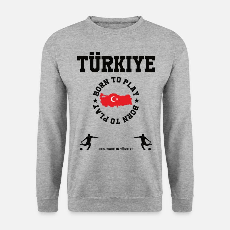 Türkiye - Unisex Pullover - Weißgrau meliert