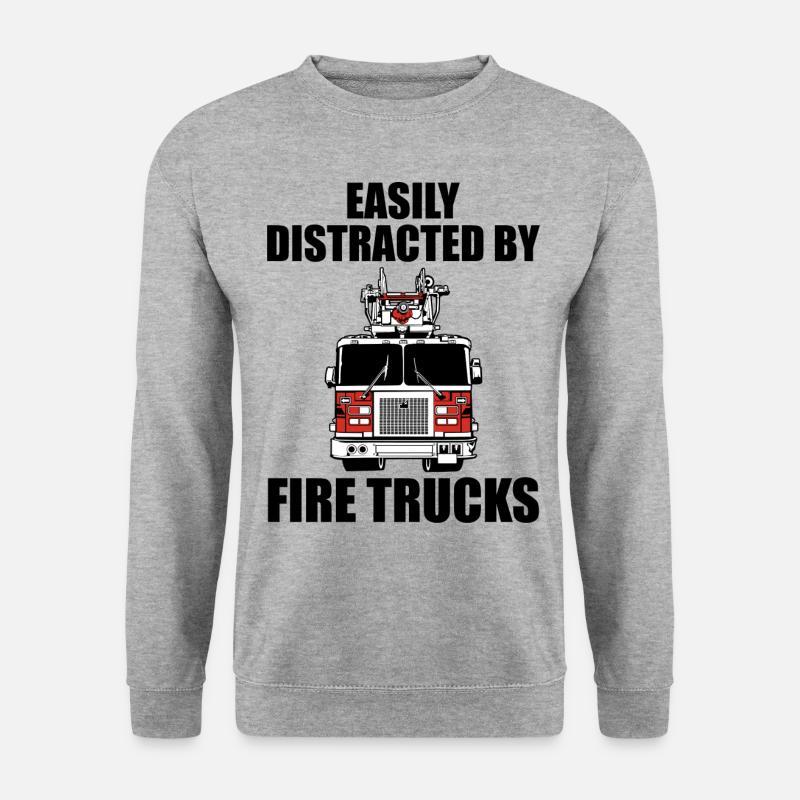 Easily distracted by fire trucks - Unisex Sweatshirt - salt & pepper