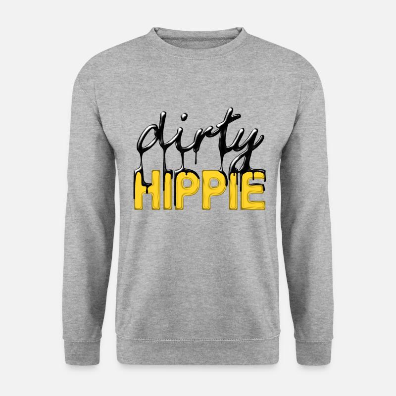 dirty hippie - Unisex Pullover - Weißgrau meliert