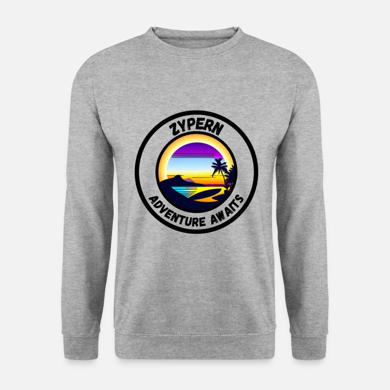 Zypern - Adventure Awaits - Unisex Pullover - Weißgrau meliert