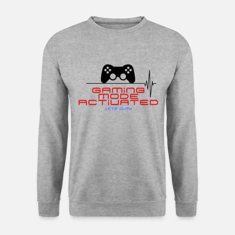 Gaming Mode Active - Unisex Pullover - Weißgrau meliert