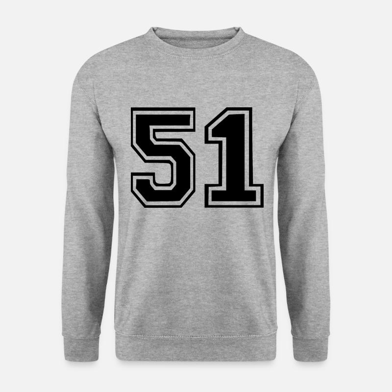 51 - Unisex Pullover - Weißgrau meliert