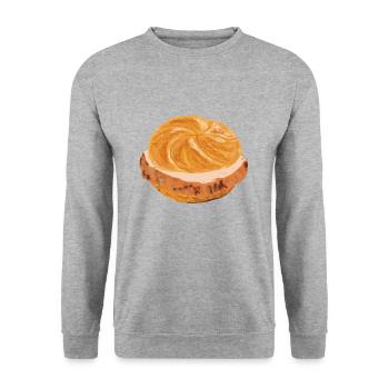 Leberkässemmel to take away and give away - Unisex Sweatshirt - salt & pepper - Front - Alina (178cm) & Michal (187cm)