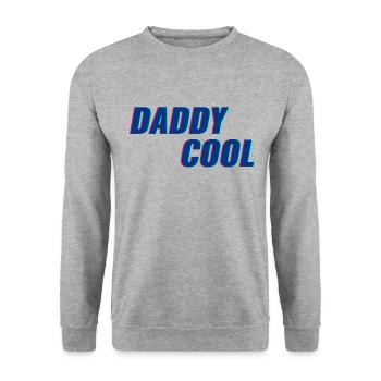 DADDY COOL - GEBURTSTAG - VATERTAG - VALENTINSTAG - Unisex Pullover - Weißgrau meliert - Vorne - Alina (178cm) & Michal (187cm)