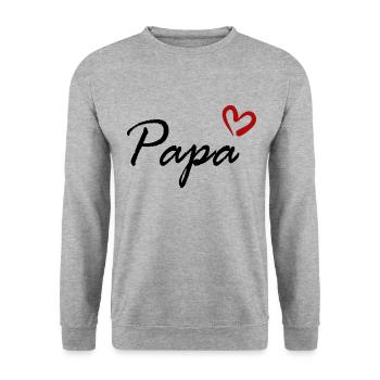 Dad Saying Father's Day Gift Best Dad Parents - Unisex Sweatshirt - salt & pepper - Front - Alina (178cm) & Michal (187cm)